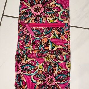 Vera Bradley Multicolor Floral Wallet with Pink Trim